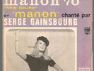 SP 45 TOURS BOF MANON 70  Musique SERGE GAINSBOURG   RARE