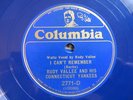 Pre-War 78:  Rudy Vallee on Blue Columbia 2771, I Can't Remember, clean