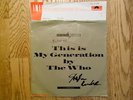 THE WHO - my generation / substitude & promosheet  SINGLE 7