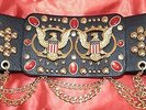 ELVIS STYLE MULTY PURPOSE CONCERT BELT IN 5 DESIGNS, ALOHA-LION-OWL-CROWN-SPADE