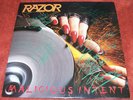 RAZOR “Malicious Intent” Canadian Thrash w/AUTOGRAPHED COVER & PICTURE M-
