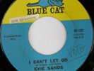 rare Soul 45 EVIE SANDS i can't let go BLUE CAT Hear