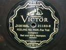 Victor 21183 Red and Miff's Stompers Feeling No Pain Jazz 78 Nichols Miff Mole E