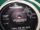 BILLY FURY bye bye / i call for my rose MINT Parlophone UK 1969 mod freakbeat 45