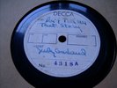 JUDY GARLAND DECCA TEST PRESSING  THERE IS NO BREEZE 78