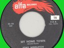 TONY MIDDLETON My Home Town 45rpm Alfa 1960s northern soul
