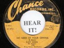 BLUES ROCKER 45 Rudy Green (Chance # 1139) No Need of Your Crying/Love Is a Pain