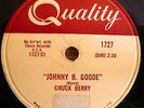 CHUCK BERRY JOHNNY B. GOODE 78 RPM