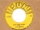 ROCKABILLY 45 Carl Perkins BLUE SUEDE SHOES on SUN 234