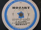 Mozart Clarinet Concerto. Etienne, Hewitt. Discophiles Francais 3 x 78 Set. NM