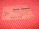 ALICE COOPER RARE MAY 4, 1975 NIAGARA FALLS N.Y. CONCERT TICKET STUB