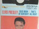 ELVIS PRESLEY . R&R 45 & Pic Slv . RARE . That's All Right / Blue Moon . Exc 