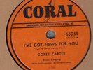 50S TEXAS GUITAR JUMP BLUES GOREE CARTER  CORAL 65058 MINT-  LISTEN
