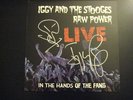 IGGY & THE STOOGES signed autographed LP RAW POWER LIVE IN THE HANDS OF THE FANS