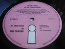 KING CRIMSON IN THE COURT OF SUPERB ISLAND UK ORIGINAL A?2B//4 BEST AUDIO MATRIX