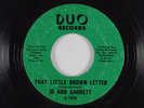 Northern Soul Funk 45 JO ANN GARRETT That Little Brown Letter DUO HEAR