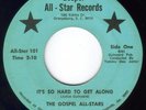 BLACK GOSPEL 45: GOSPEL ALL-STARS. RARE++++. PRIVATE PRESS. SOUTH CAROLINA.