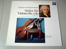 2LP Saphir stereo Bach 6 solo cello suites Reine Flachot NM