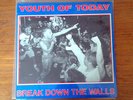 Youth of Today: Break Down the Walls. Wishingwell Records RED VINYL. Rare+Mint