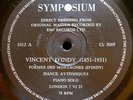 VINCENT D'INDY PIANO    Poème des montagnes  Halte au soir    Symposium 1923