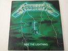 METALLICA Ride The Lightning LP RARE GREEN COVER MISPRINT BERNETT french