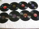 Vintage 78 rpm,  8 Jazz records incl Trumbauer, Coleman Hawkins,
