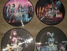 Kiss set of four vinyl picture disc records vinnie vincent make up