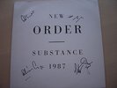HAND SIGNED NEW ORDER  LP ALBUM GENUINE SUBSTANCE 1987