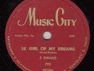 5 SWANS - Music City 795- Lil Girl of My Dreams / Lil Tipa-Tina - DOO-WOP 78 VG+