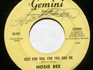 HOSIE BEE Just For You Bay soul funk HEAR signed Oakland