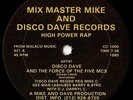 1980 - Disco Dave and the Force Of The Five MC's - High Power Rap - ORIGINAL