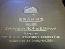 BRAHMS Op98 Symphony No4 E Minor Bruno Walter 5x 12