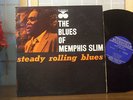 MEMPHIS SLIM LP STEADY ROLLIN' BLUES ORIGINAL BLUESVILLE MONO D/G  VG+