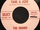 The Druids 45 SELECT PROMO Girl Can't Take A Joke RARE GARAGE PUNK