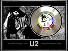 U2 - WITH OR WITHOUT YOU - FRAMED 'SILVER' 45rpm  RECORD