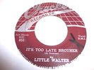 LITTLE WALTER ITS TOO LATE BROTHER TAKE ME BACK CHECKER 852 VG+ WEB TOP 45