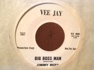 JIMMY REED BOSS MAN  BLUE BEAT BLUES WLP PROMO US DJ  VEE  JAY 45 WAREHOUSE FIND