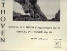 BEETHOVEN Sonatas in F & C  Music at M.I.T  / ERNST LEVY  LP 1034  NM-