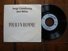 RARE FRENCH SINGLE 7 SERGE GAINSBOURG JANE BIRKIN INEDIT POUR UN HOMME CARON