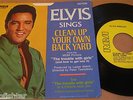 ELVIS PRESLEY CLEAN UP YOUR OWN BACK YARD WLP PROMO 45 DJ COPY PICTURE SLEEVE NM