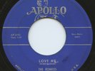 LISTEN TO BOTH SIDES - Rare Doo Wop 45 - The Romeos - Love Me - Apollo # 461-x45