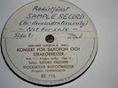 SIGURD RASCHER Larsson: Saxophone Concerto RADIOTJÄNST 3x78rpm, Promo only