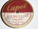 CAMILLA WICKS Schubert & Dvorak, violin with piano CUPOL 78rpm, Sweden orig.