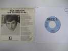 Rock Promo w/ Rare Insert 45 RICK NELSON Promises on Decca (Promo)