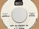 45rpm record; N.F. PORTER , KEEP ON KEEPING ON , RARE NORTHERN SOUL '
