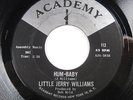 ORIG PRESS Little Jerry Williams - Hum-Baby/She's So Devine HEAR R&B Rocker