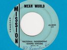 45 RPM National Indepedent Gospel Singers MISSION Mean World  60s