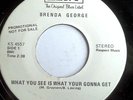 FUNK NORTHERN 45-BRENDA GEORGE-WHAT YOU SEE IS WHAT YOU