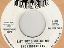 45rpm record; CINDERELLAS, BABY BABY, I STILL LOVE YOU , RARE NORTHERN  SOUL ''