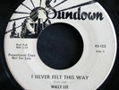 Rockabilly 45 WALLY LEE on SUNDOWN Eeny Meeny/I Never Felt This Way HEAR